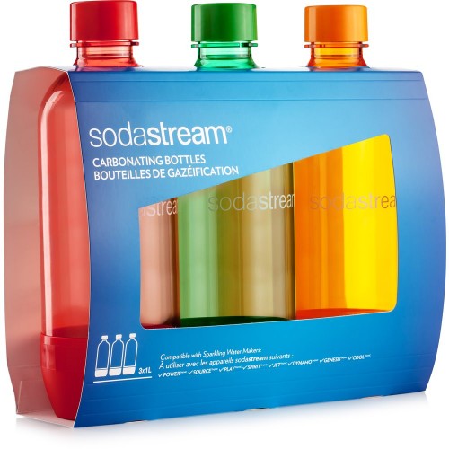 SodaStream fľaše ORANGE/RED/GREEN, 3x1 l