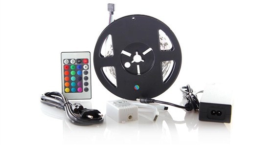 Solight LED pás, RGB, 3m,adaptér a dálk. ovladač, 7,2W/m,WM55