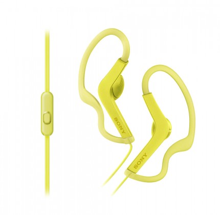 SONY sluchátka ACTIVE, handsfree, žluté, MDRAS210APY.CE7
