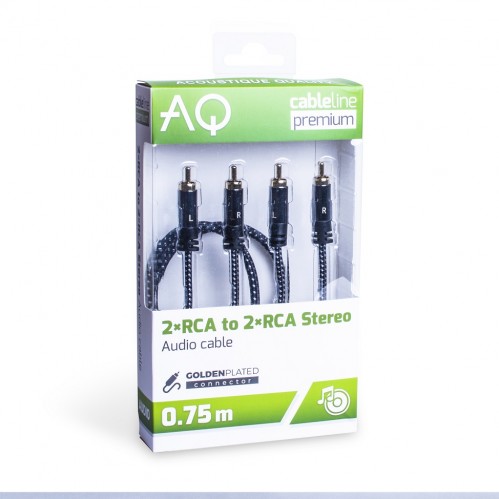 Stereo audio kábel AQ 6OKRR015, 2xRCA / 2xRCA, 1,5m POUŽITÉ, NEOP
