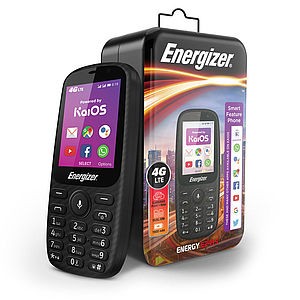 Tlačidlový telefón Energizer Energy E241S LTE, WiFi, GPS, čierna