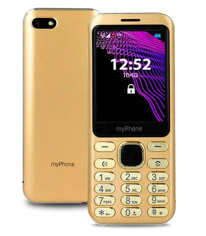 Tlačidlový telefón myPhone Maestro Prestige, zlatá