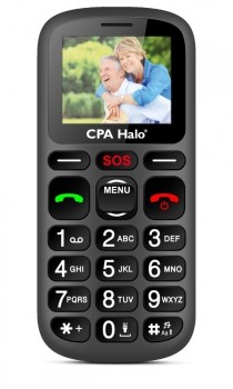Tlačidlový telefón pre seniorov CPA Halo 16, čierna