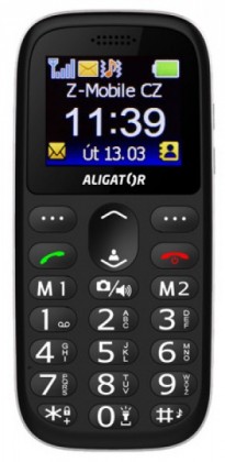 Tlačítkový telefon Aligator A510 černá