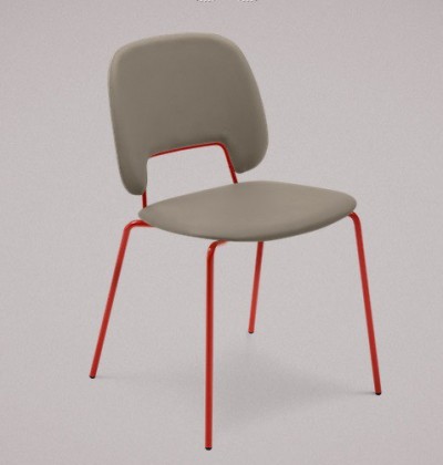 Traffic - Jídelní židle (lak červený matný, plast pískový)