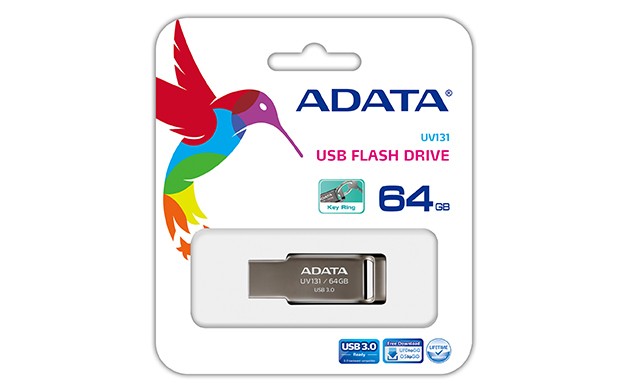 USB flash disk 64GB Adata UV131, 3.0 (AUV131-64G-RGY)
