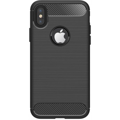Zadní kryt pro Apple iPhone XR, karbon, černá